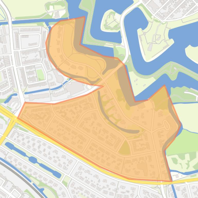 Kaart van de buurt Oranje Nassaupark-Noord.