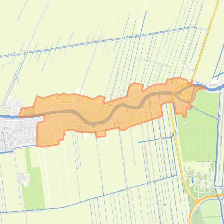 Kaart van de buurt Oud-Alblas-Oost.