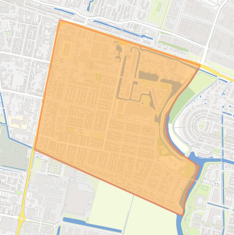 Kaart van de buurt Oud-Beijerland Croonenburghwijk.