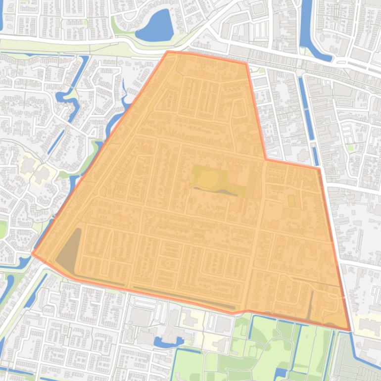 Kaart van de buurt Oud-Beijerland Zeeheldenwijk.