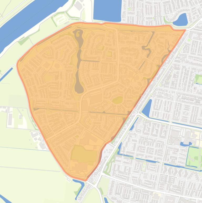 Kaart van de buurt Oud-Beijerland Zoomwijck.