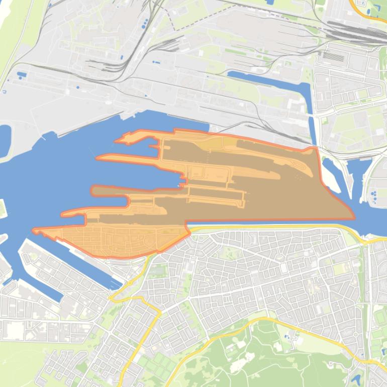 Kaart van de buurt Oud-IJmuiden.