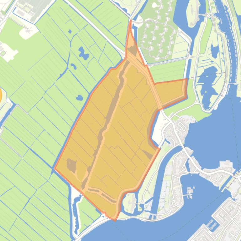 Kaart van de buurt Oude Spaarndammerpolder.