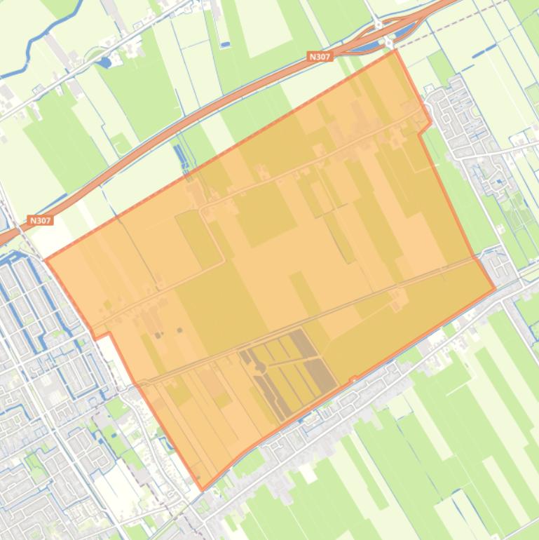 Kaart van de buurt Oudijk.