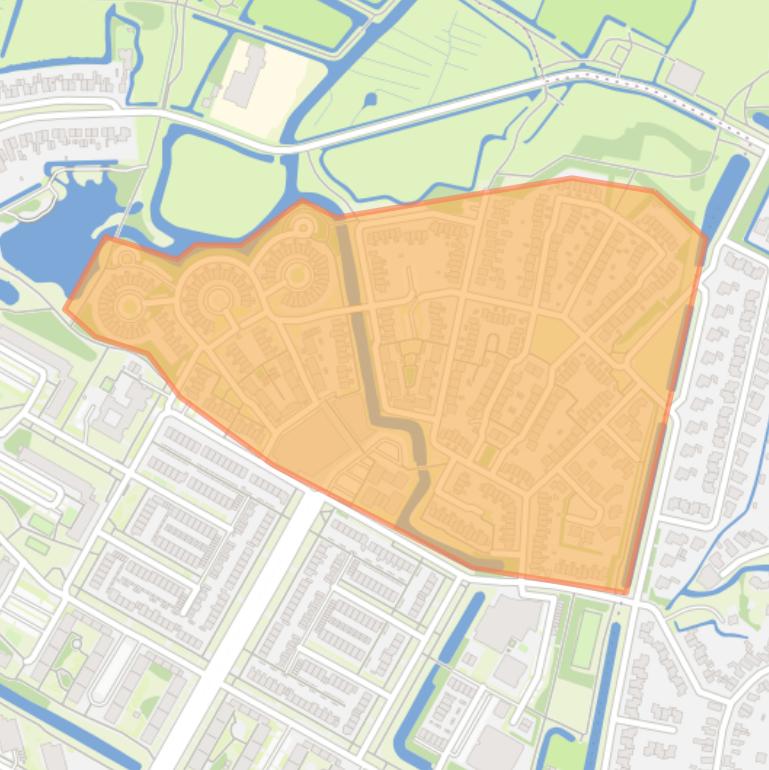 Kaart van de buurt Oudorperpolder-Noord.