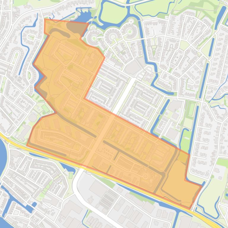 Kaart van de buurt Oudorperpolder-Zuid.