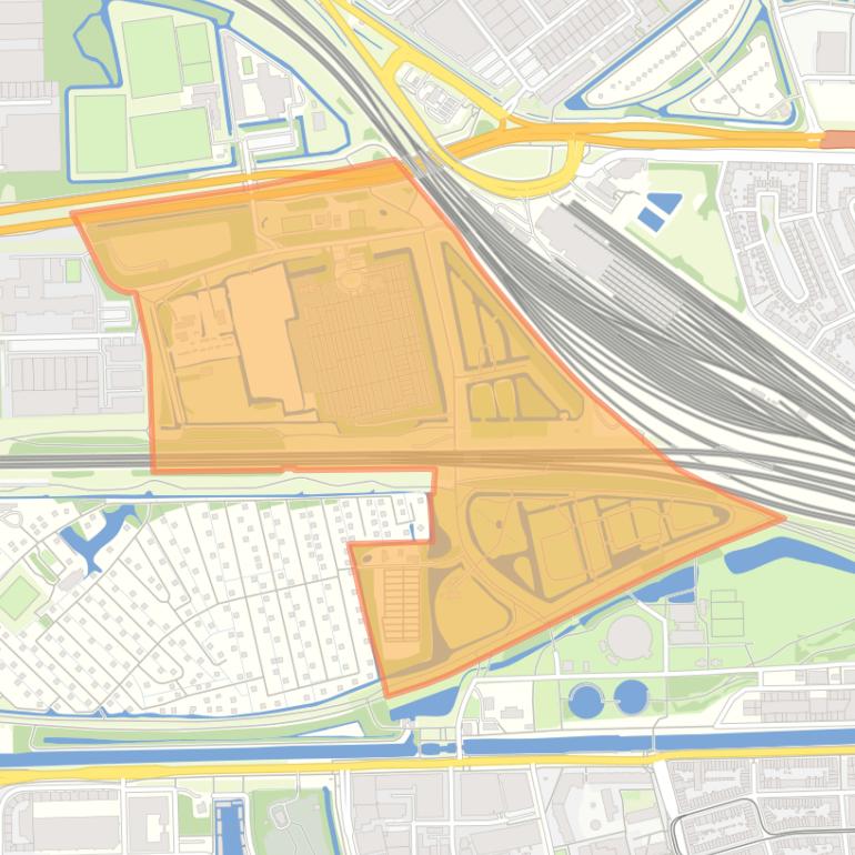 Kaart van de buurt Overbraker Binnenpolder.