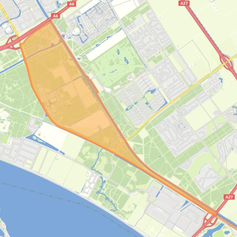 Kaart van de buurt Overig Almere Hout West.