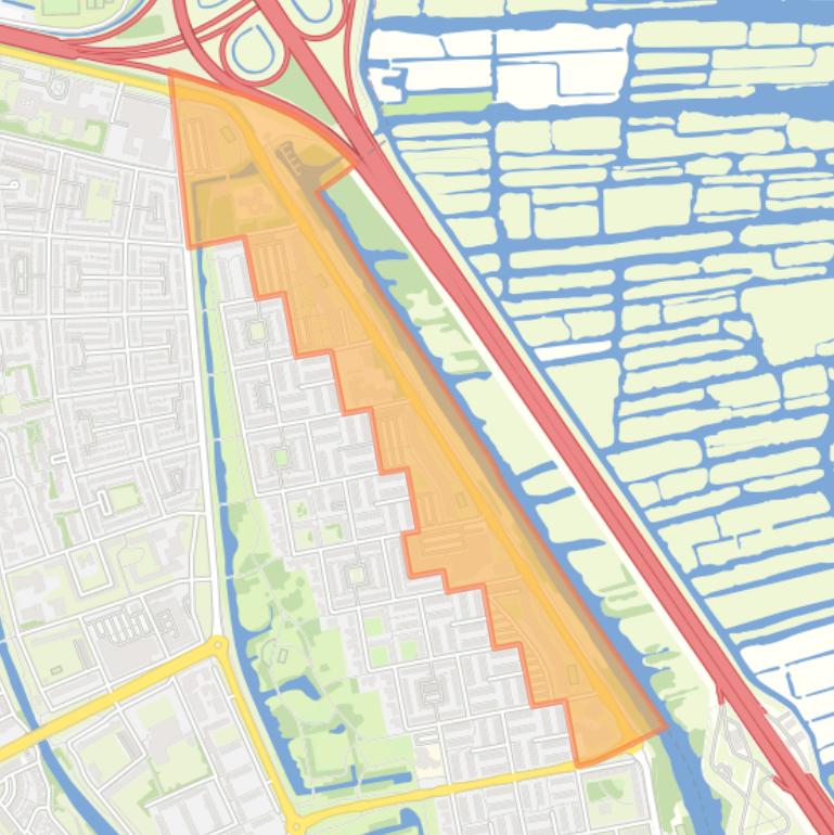 Kaart van de buurt Peldersveld Oost.