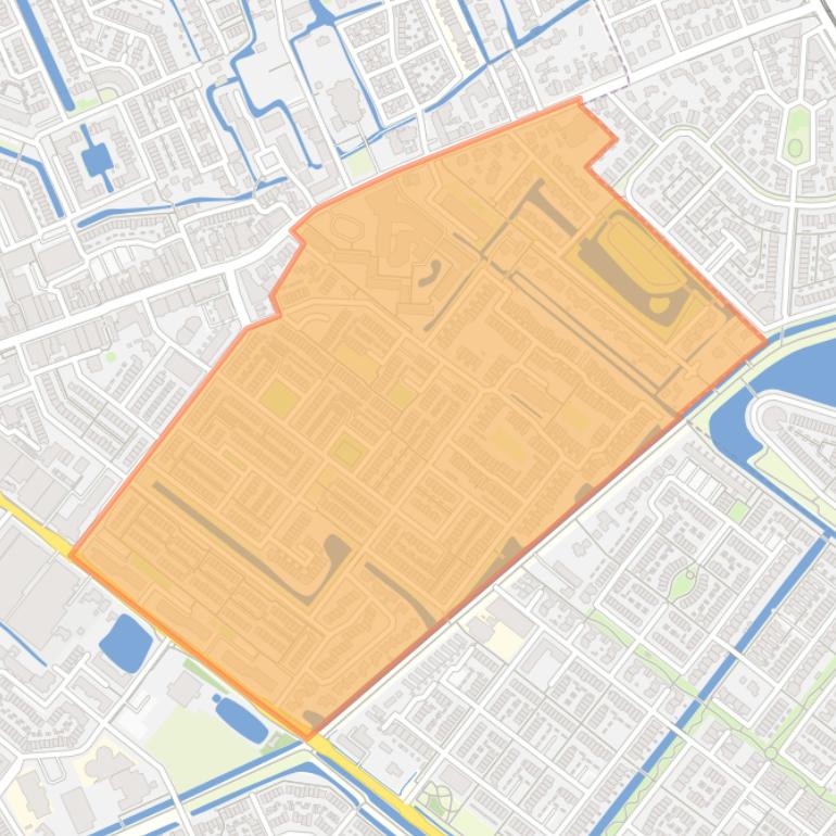 Kaart van de buurt Plan Zuid.