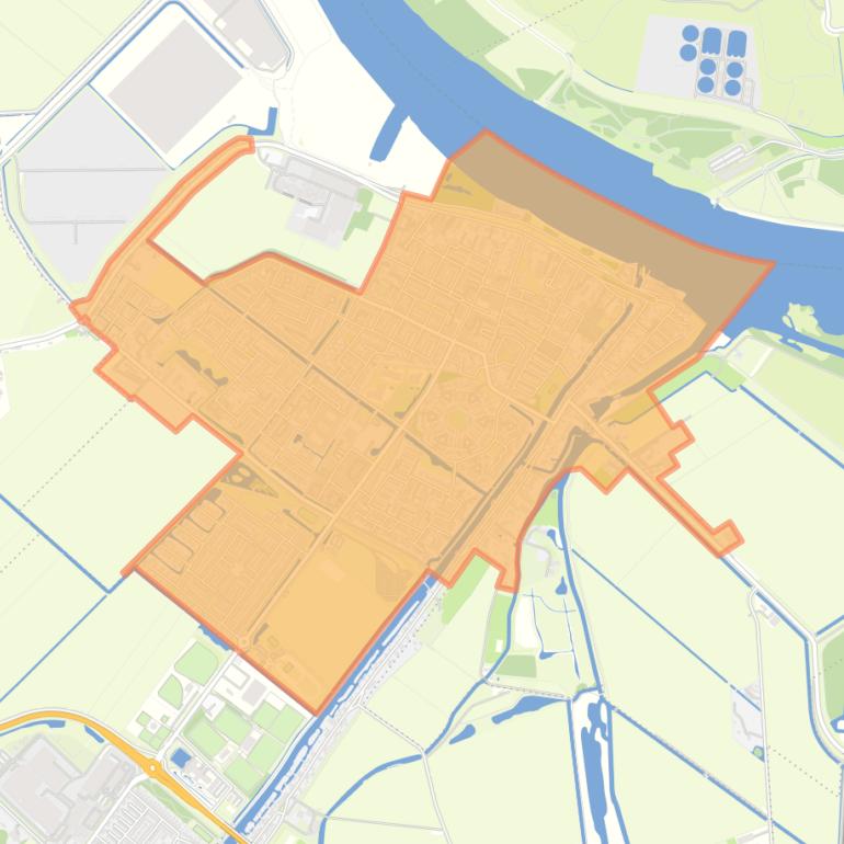 Kaart van de buurt Puttershoek Woonkern.