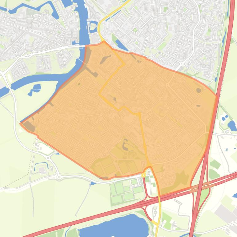 Kaart van de buurt Raamsdonksveer.