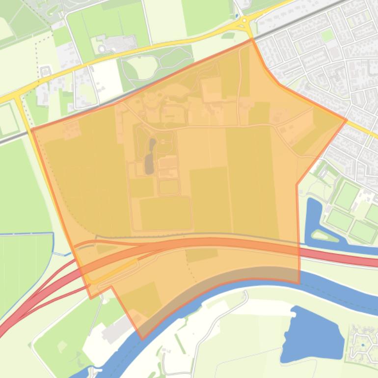 Kaart van de buurt Rheden-West ten westen van Oranjeweg en Haverweg.