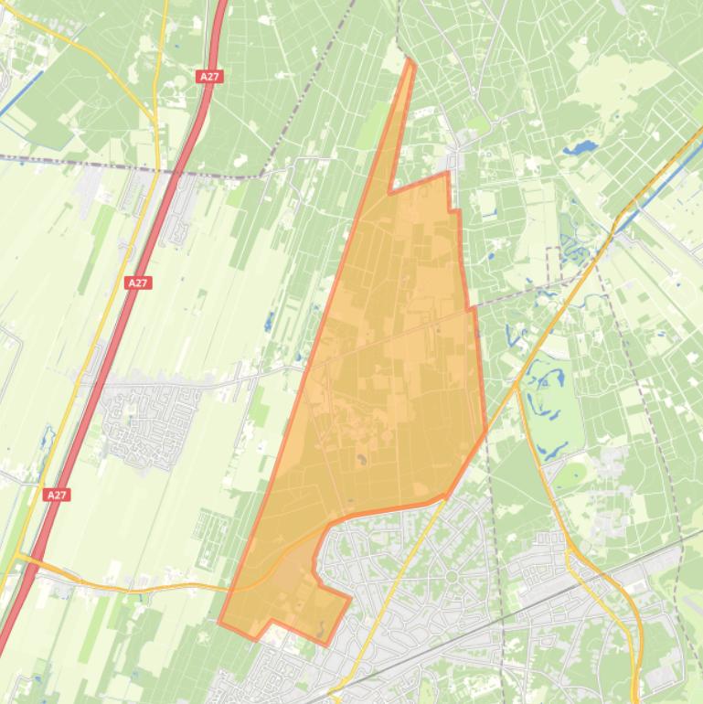 Kaart van de buurt Ridderoordsche Bossen.