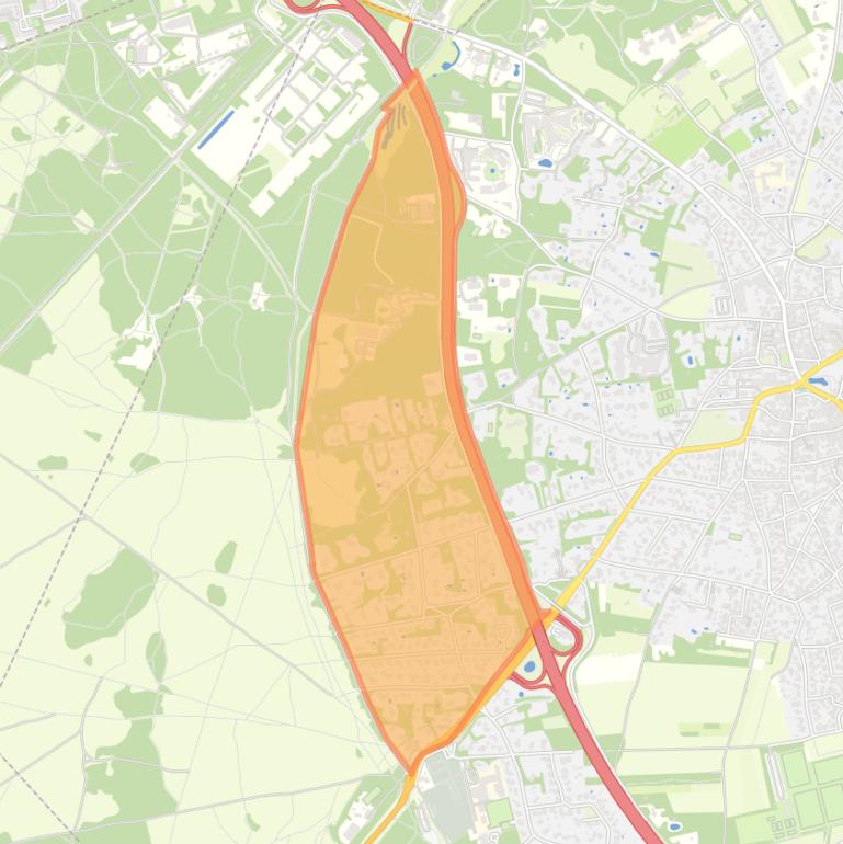 Kaart van de buurt Rijksweg-Noord.