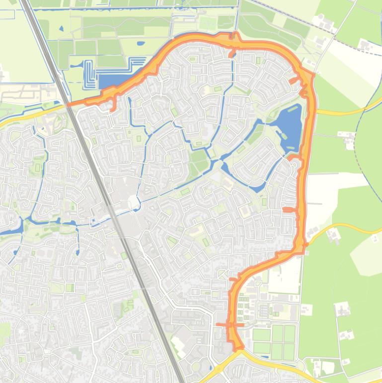 Kaart van de buurt Rondweg Noord-Oost.