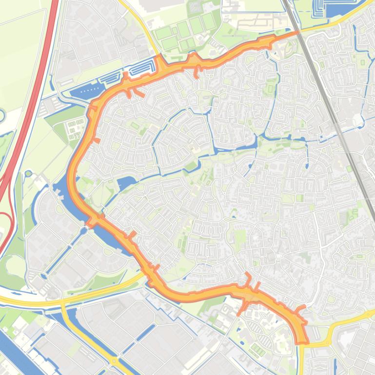 Kaart van de buurt Rondweg Noord-West.