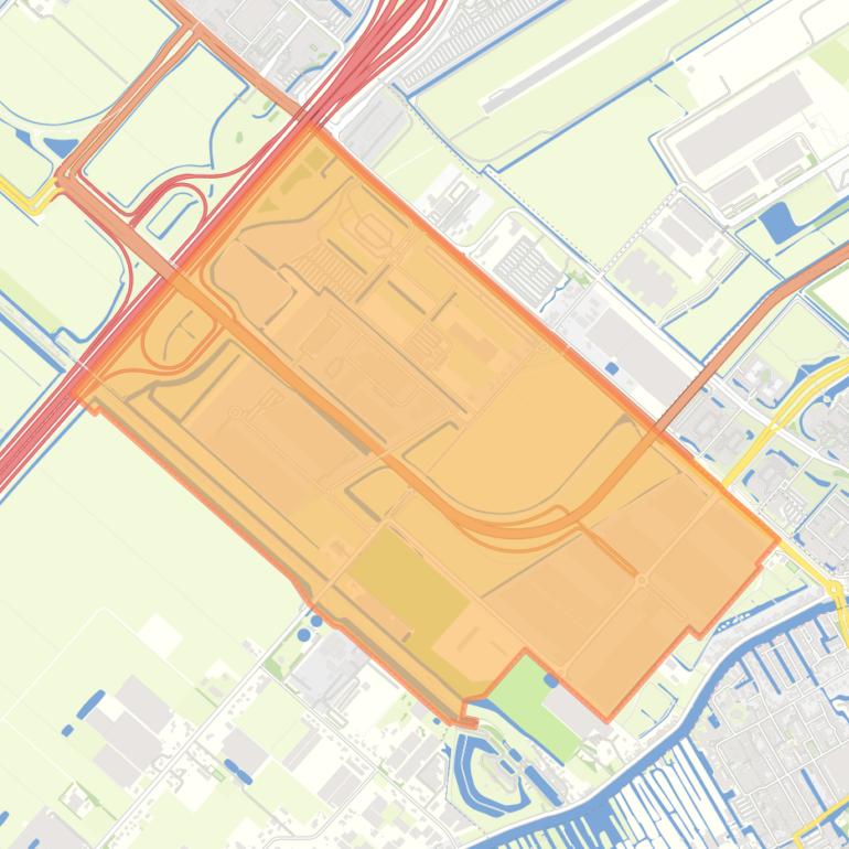 Kaart van de buurt Rozenburg Omgeving.