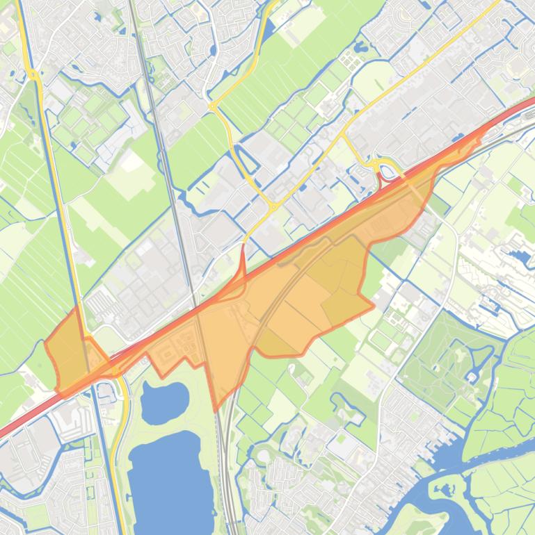 Kaart van de buurt Sassenheim buitengebied Zuid.