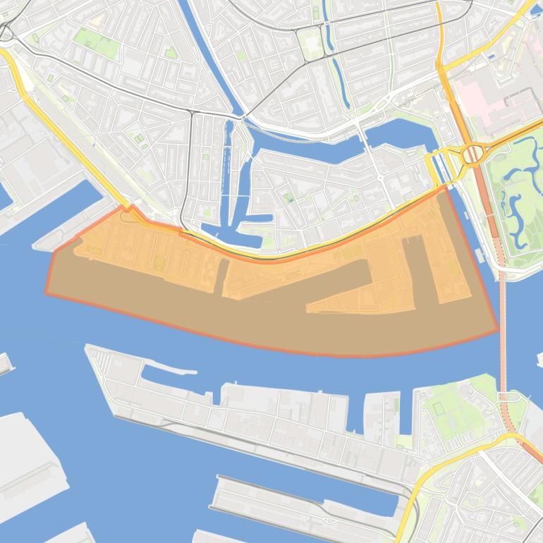 Kaart van de buurt Schiemond.