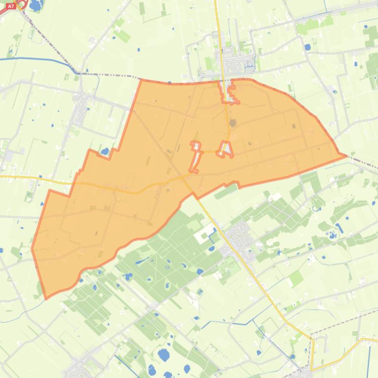 Kaart van de buurt Siegerswoude-Buitengebied.