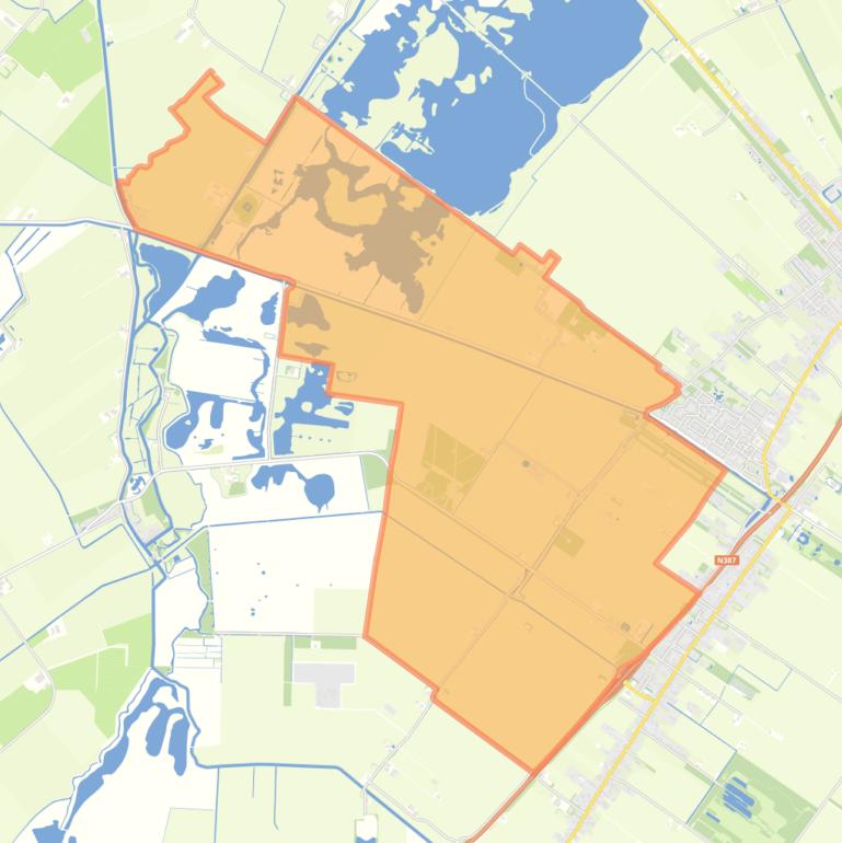 Kaart van de buurt Slochteren Natuurgebied.