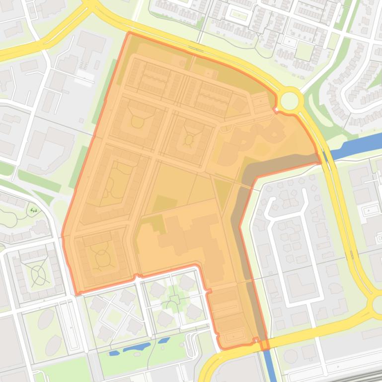 Kaart van de buurt Staatsliedenwijk Oost.