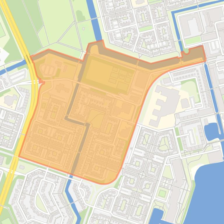 Kaart van de buurt Stedenwijk Midden-noord.