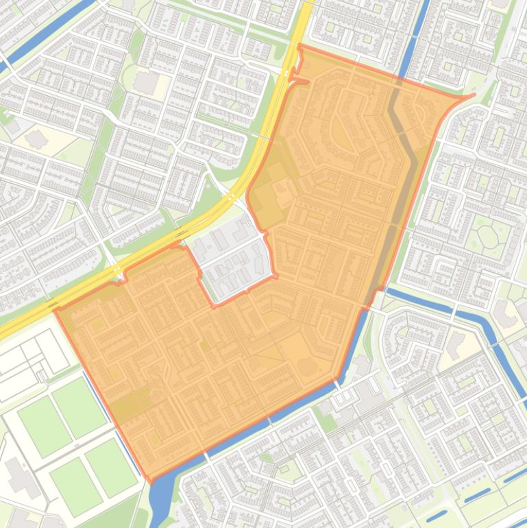 Kaart van de buurt Stedenwijk Midden-west.