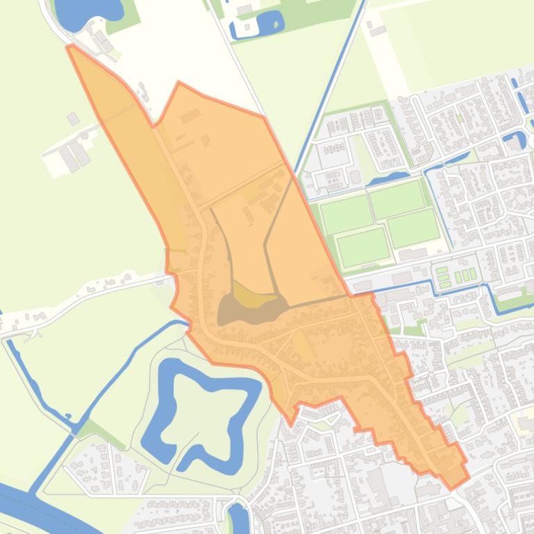 Kaart van de buurt Terheijden noordwest.