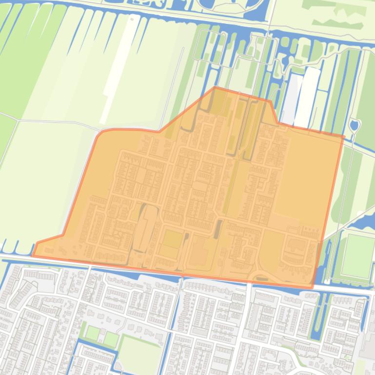 Kaart van de buurt Tiendweg Noord.