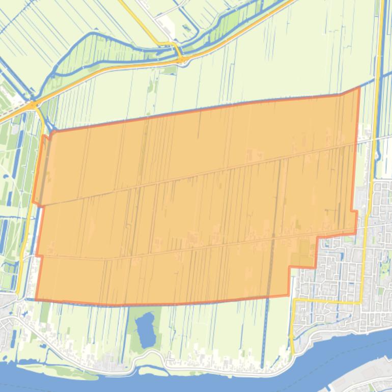 Kaart van de buurt Tiendweg-West.