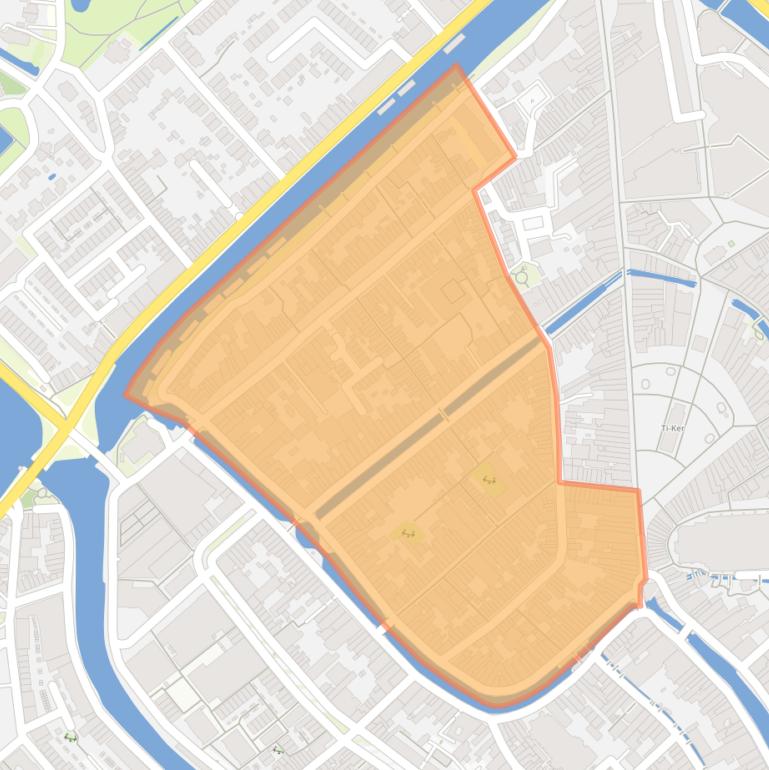 Kaart van de buurt Turfmarkt en omgeving.