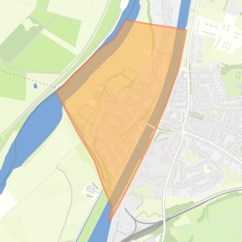 Kaart van de buurt Urmond ten westen van Julianakanaal.