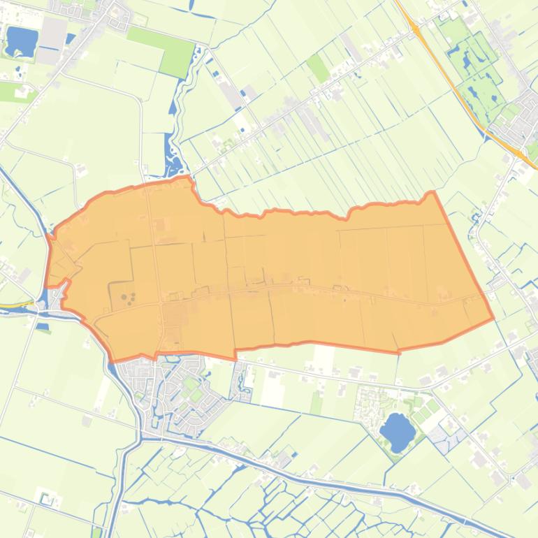 Kaart van de buurt Ursem Verspreide huizen Noord.