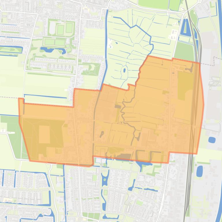 Kaart van de buurt Veendam-Middenweg en omgeving.