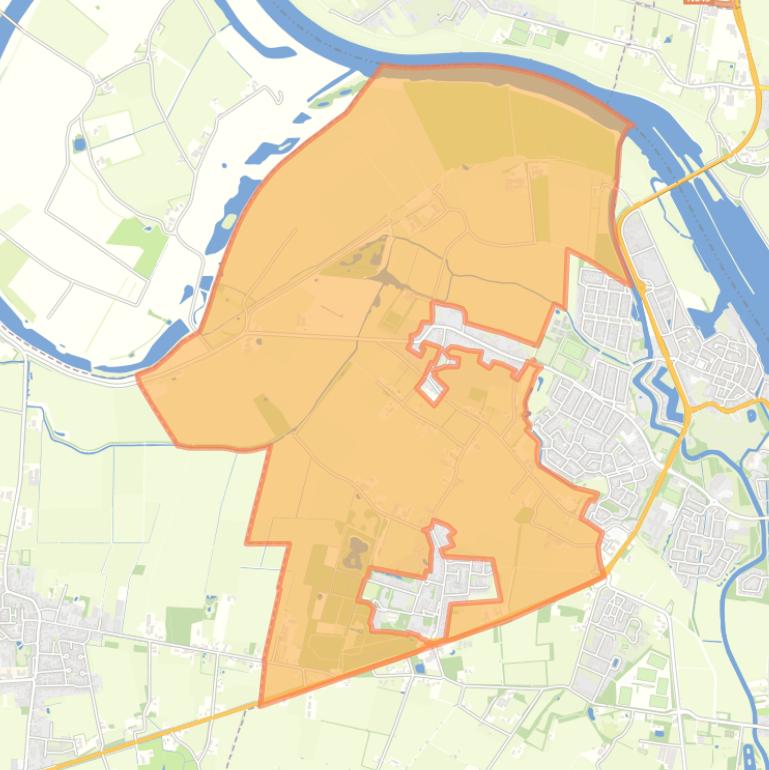 Kaart van de buurt Velp Buitengebied-Noord incl rijksweg.