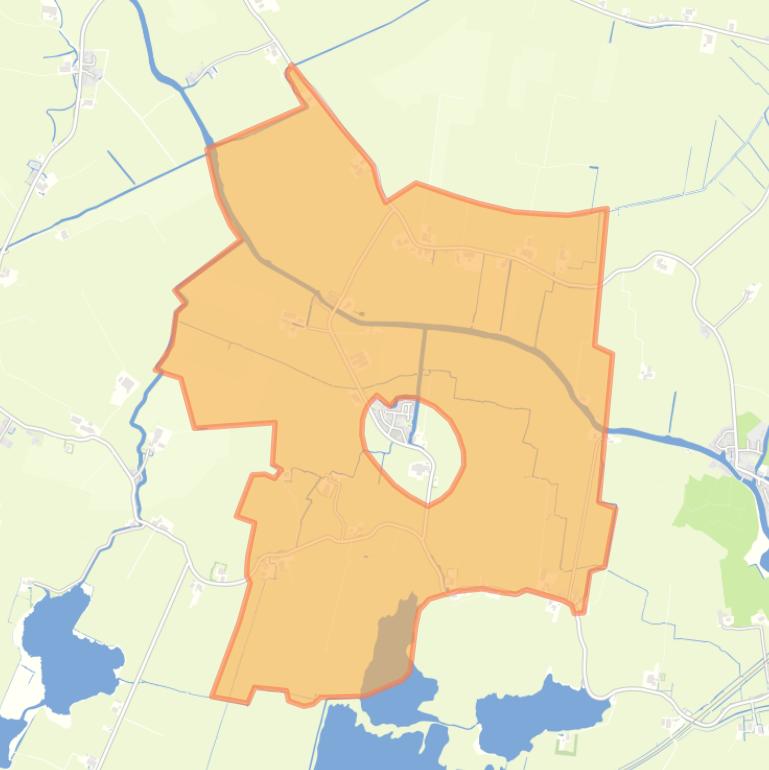 Kaart van de buurt Verspreide huizen Abbega.