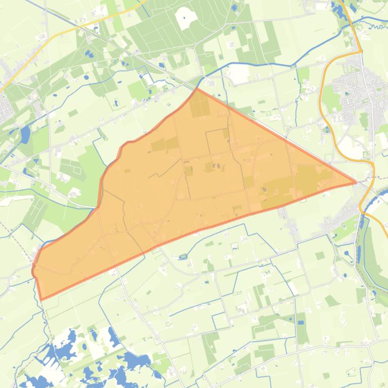 Kaart van de buurt Verspreide huizen akkerbouwgebied Noord-Empe.