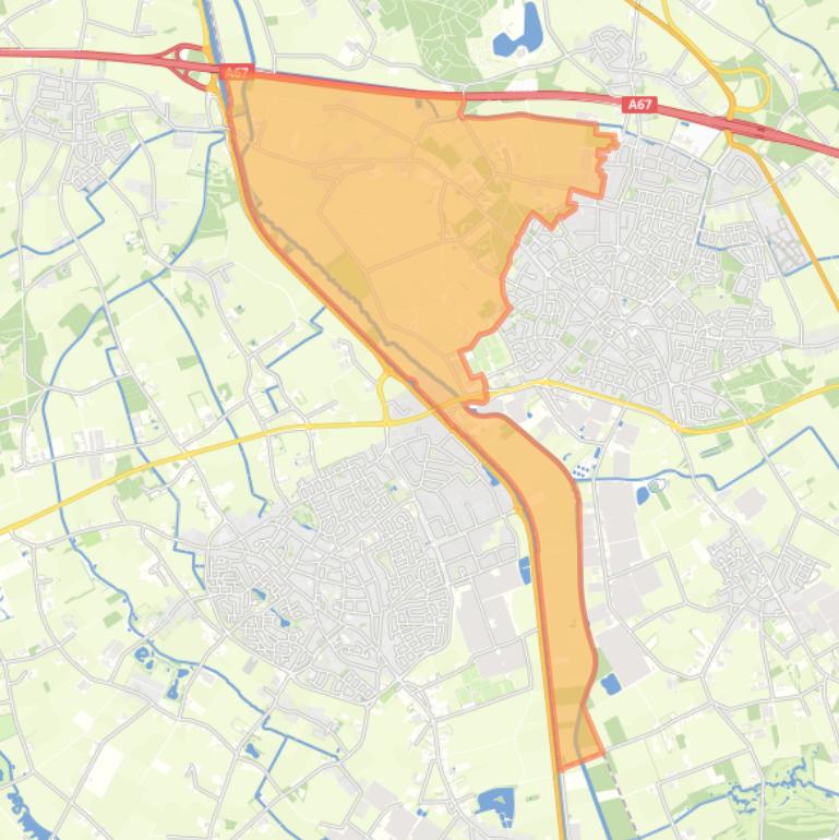 Kaart van de buurt Verspreide huizen Asten west.