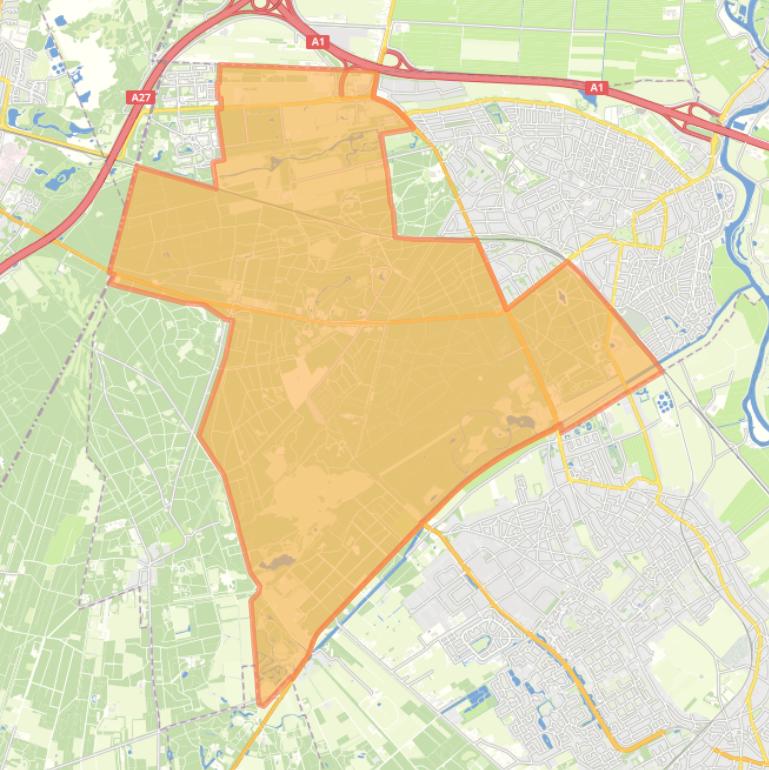 Kaart van de buurt Verspreide huizen Baarn.