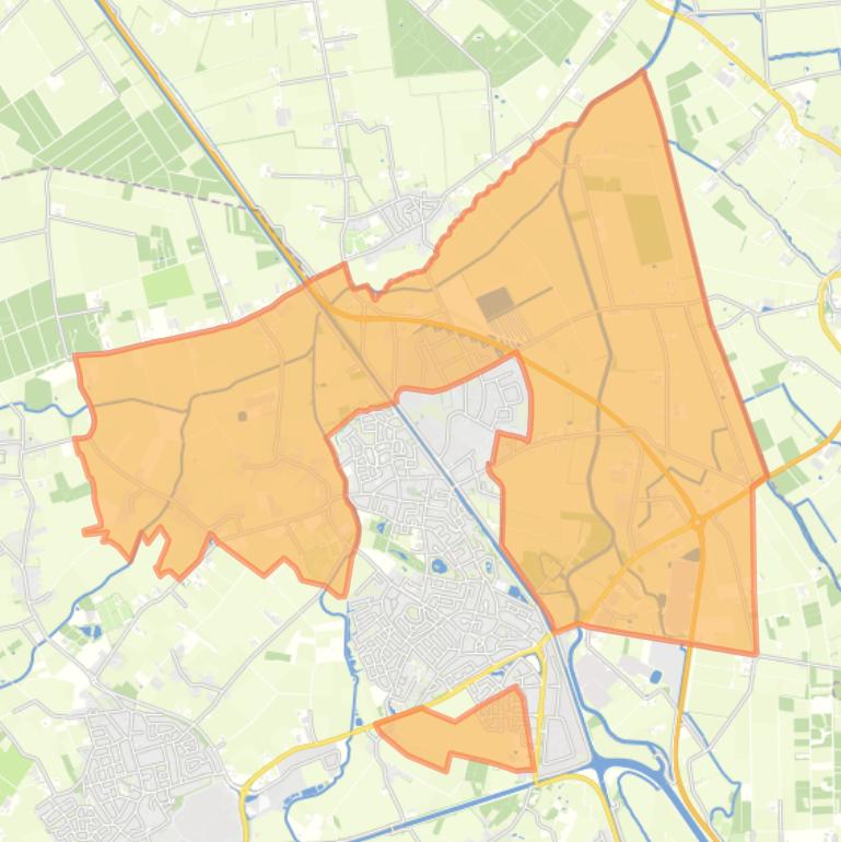 Kaart van de buurt Verspreide huizen Beek en Donk.