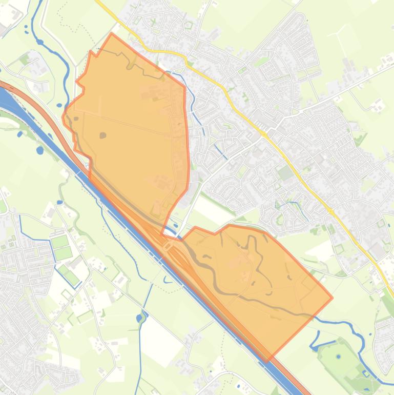 Kaart van de buurt Verspreide huizen Beekveld-Hersend.