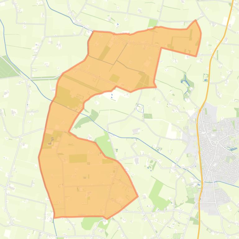 Kaart van de buurt Verspreide huizen Bekveld en Gooi.