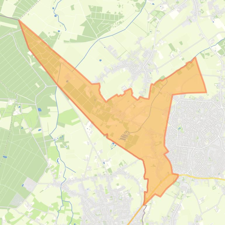 Kaart van de buurt Verspreide huizen Berg en Toom.