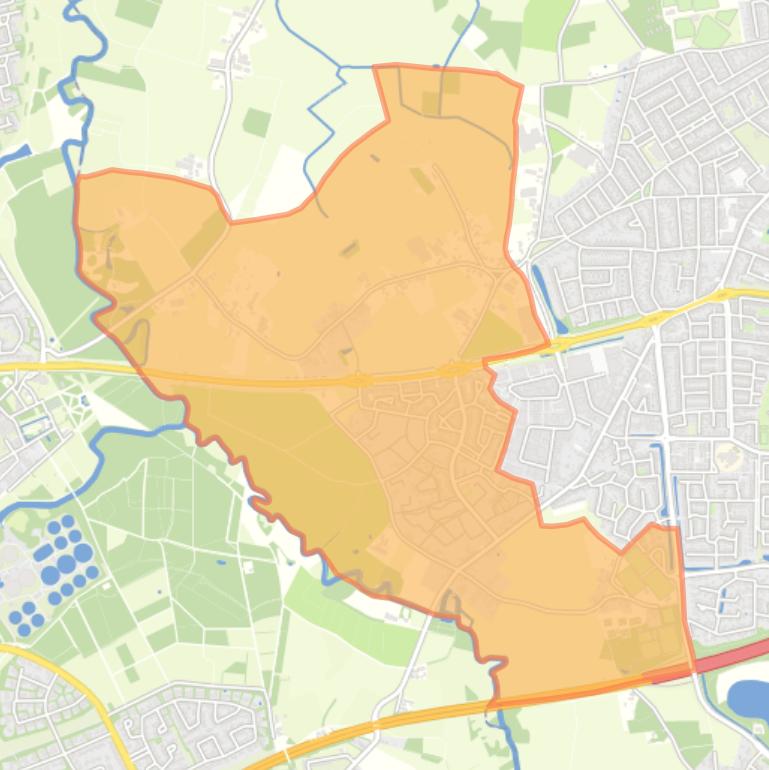 Kaart van de buurt Verspreide huizen Boord Opwetten.