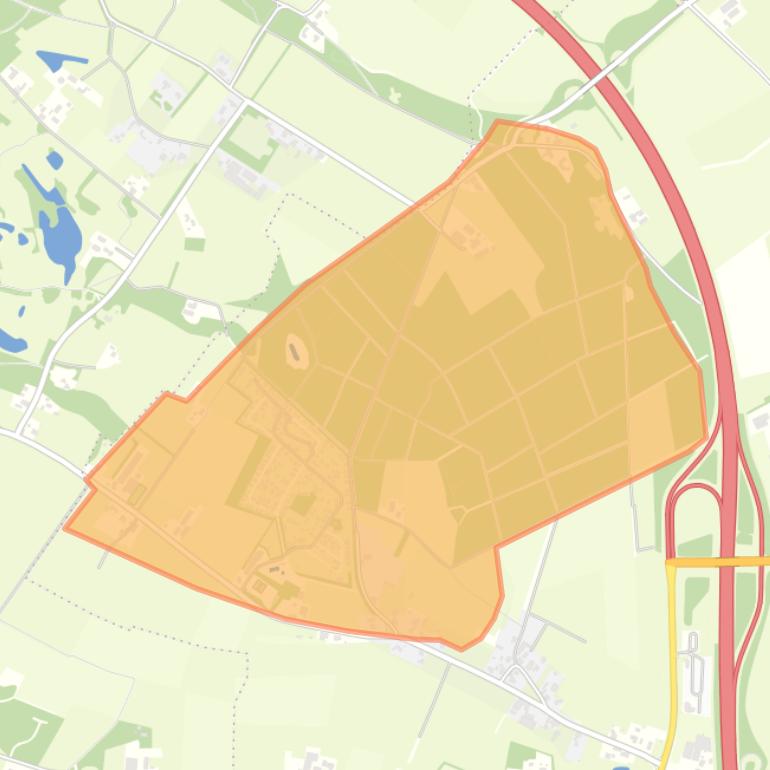 Kaart van de buurt Verspreide huizen bosgebied ten westen kanaal.