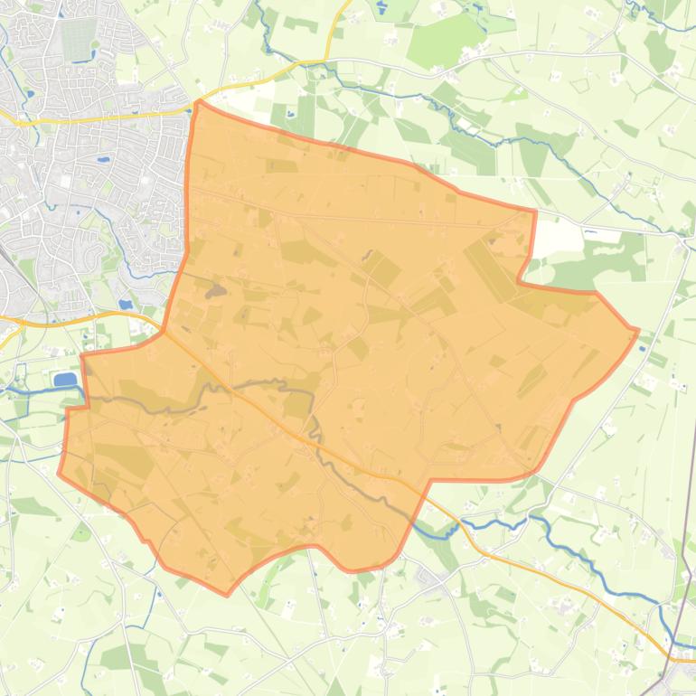 Kaart van de buurt Verspreide huizen Brinkheurne en omgeving.