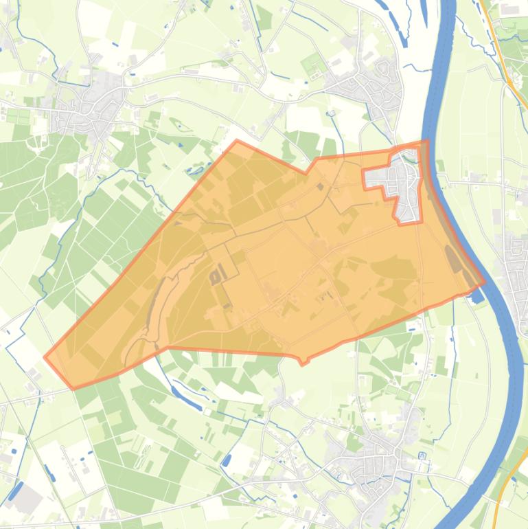 Kaart van de buurt Verspreide huizen Broekhuizen.