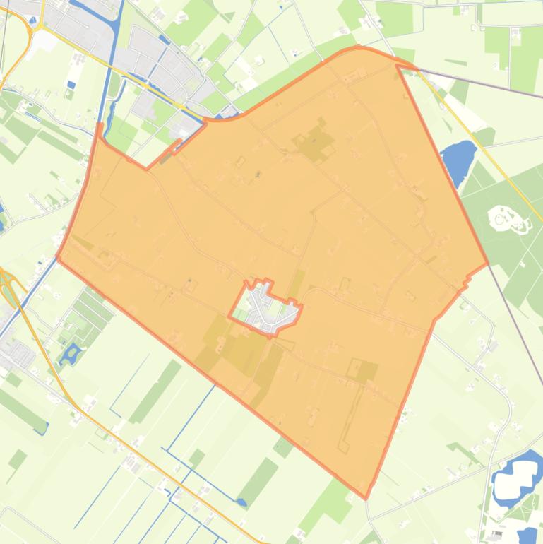 Kaart van de buurt Verspreide huizen Bruchterveld.